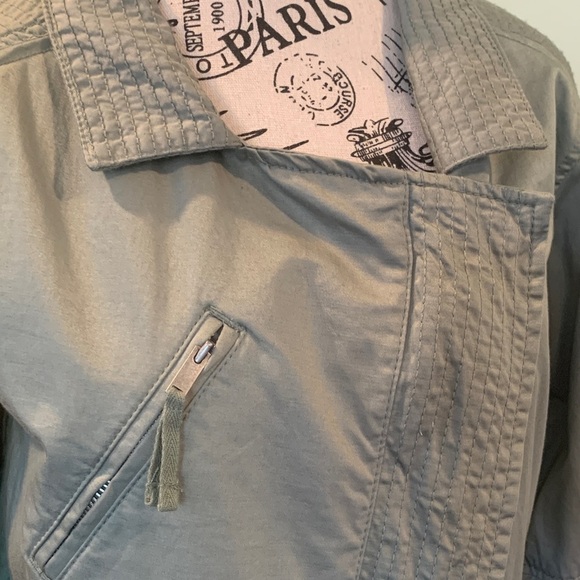 LOFT Lightweight Light Army Green Cotton Utility Jacket Women’s XS Extra Small - Picture 3 of 9